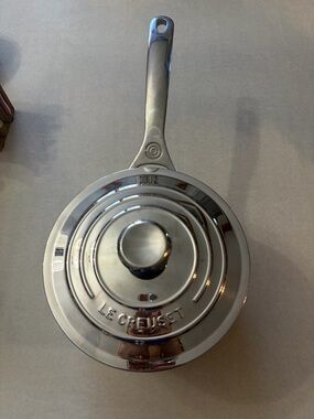 Le Creuset Stainless Steel Saucepan with Lid - Silver